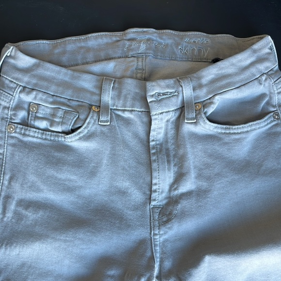 7 for All Mankind Grey Skinny Ankle Sz 27 - Picture 3 of 7